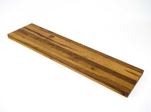 Stair Tread Window Sill Shelf Oak Rustic 40 mm, 2-fold glued, full stave lamella DL, natural oiled, 40x300x1200 mm